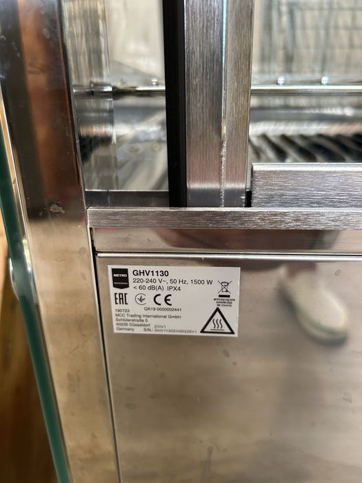Vitrine aquecida (com ou sem vapor)
