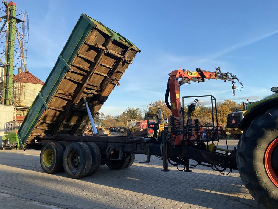 Przyczepa z HDS palfinger wywrotka z hamulcami