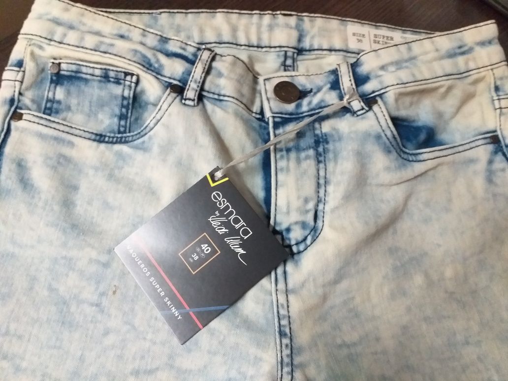 NOVO,Calças 38,ganga skinny by Heidi Klum,preço fixo