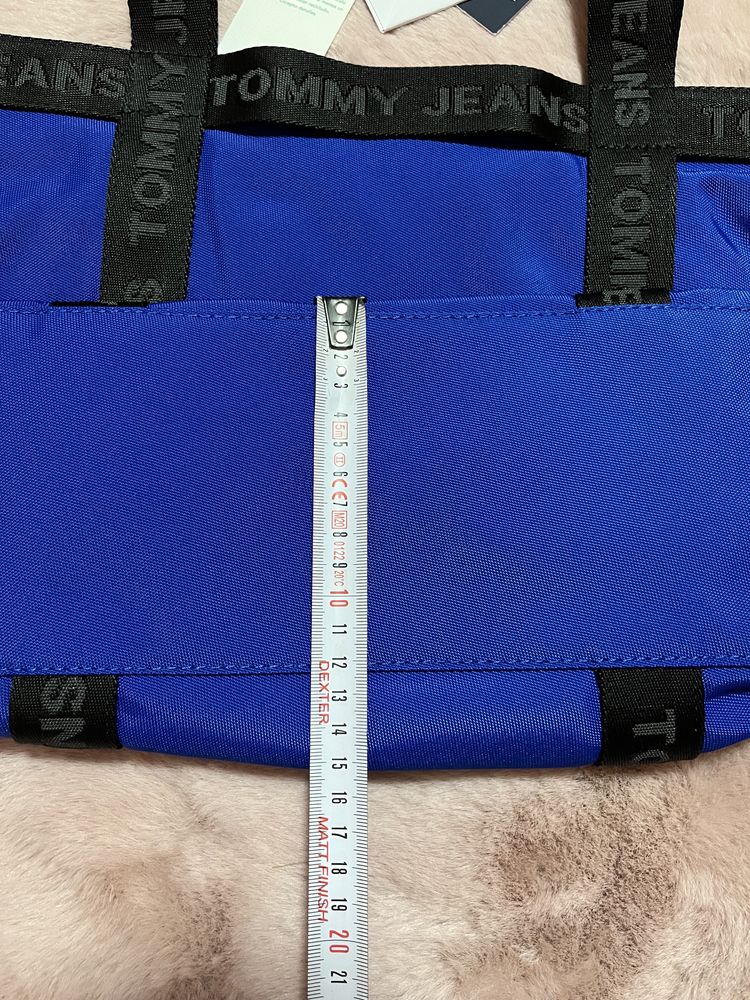Tommy Hilfiger Jesns torba shopper szoperka niebieska Logo logowana