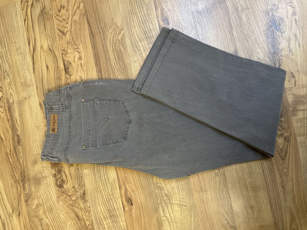 Spodnie jeansy szare bawełniane M 29 Lafei-Nier