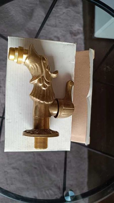 Kran ogrodowy grzybkowy kolor mosiądz smok nowy!! Aktualne!!