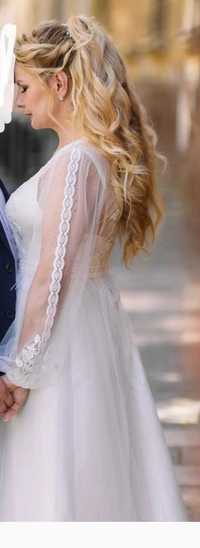 Свадебное платье ( сарафан с накидкой)