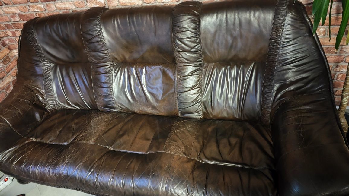 Sofa skórzana 3 osobowa stan bdb