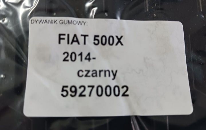 Oryginalne dywaniki gumowe Fiat 500 X
