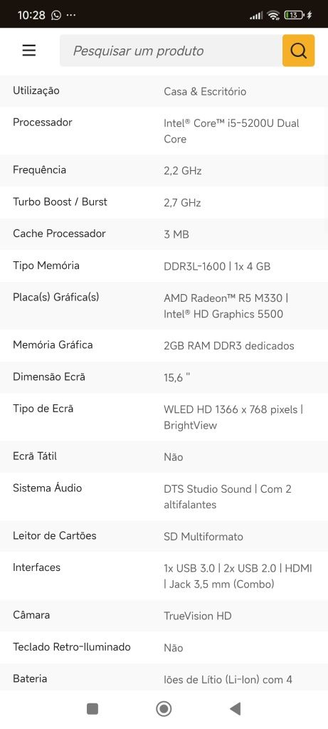 Portatil HP como Novo