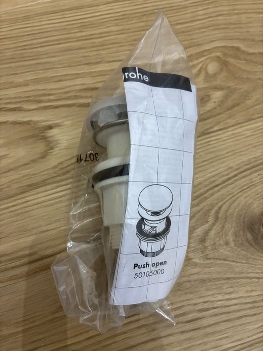 Hansgrohe korek klik-klak z przelewem nowy