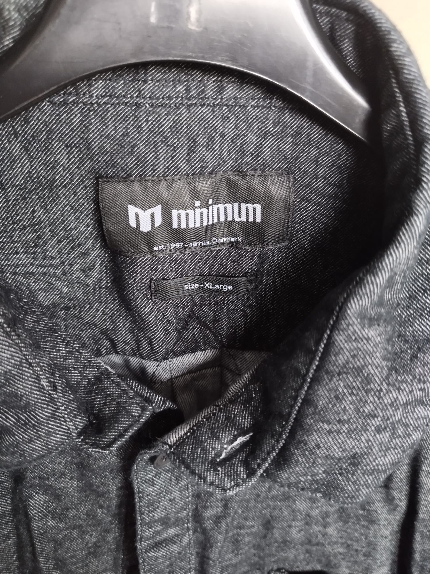 R.XL szara grafitowa koszula z długim rękawem Minimum
