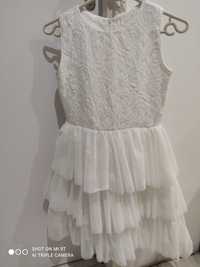 Sukienka wizytowa biała komunia wesele inne okazje roz 146