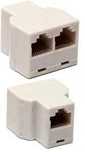 Adapter gn.RJ45/2xgn.RJ45 TR22 kremowy Vitalco