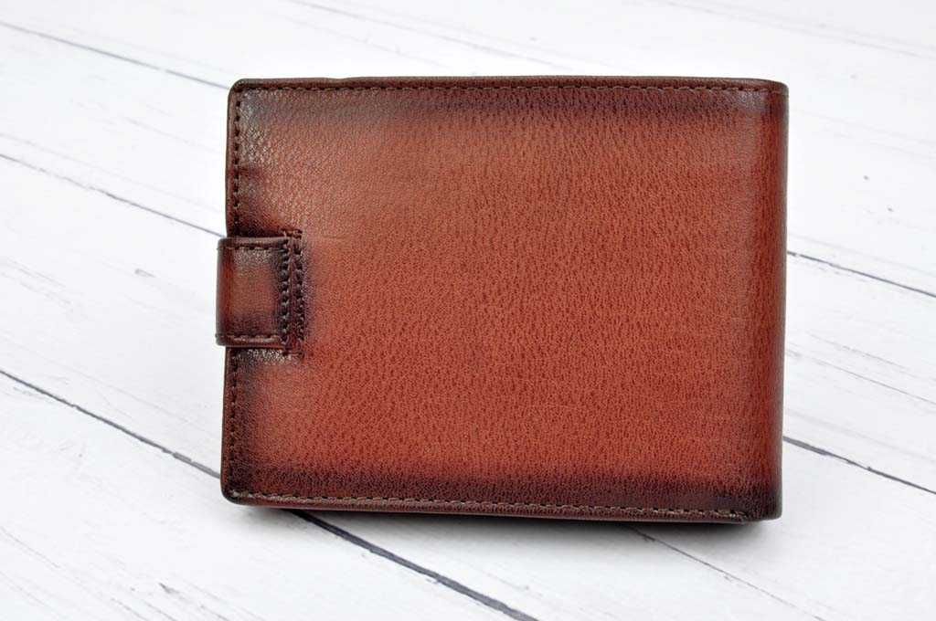 portfel skórzany męski luksusowy brązowy El Forrest
