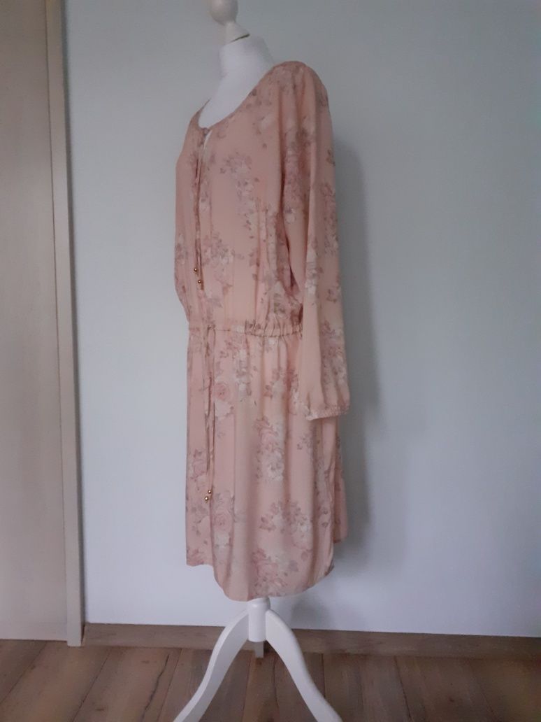 Nowa tunika/ sukienka pudrowy róż 50