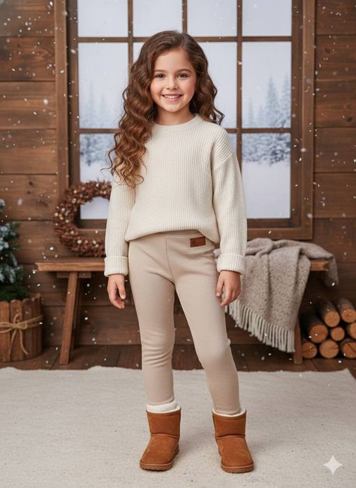 Дитячі теплі штани в рубчик 128-134