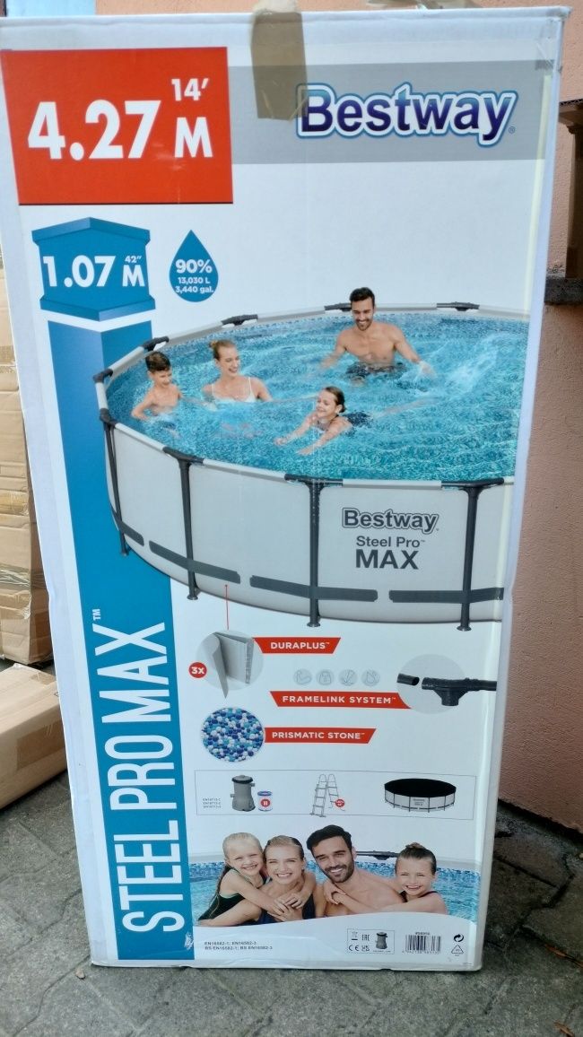 Bestway basen stelażowy duży ogrodowy 427x107
