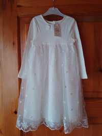 Sukienka biała 98 nowa z metką