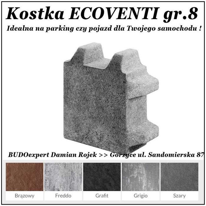 Kostka brukowa ażurowa ECOVENTI idelana na podjazd czy parking NOWOŚĆ