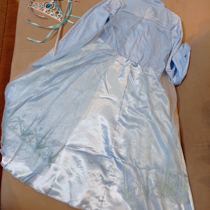 Sukienka strój karnawałowy przebranie Elsa Kraina Lodu r.116-122