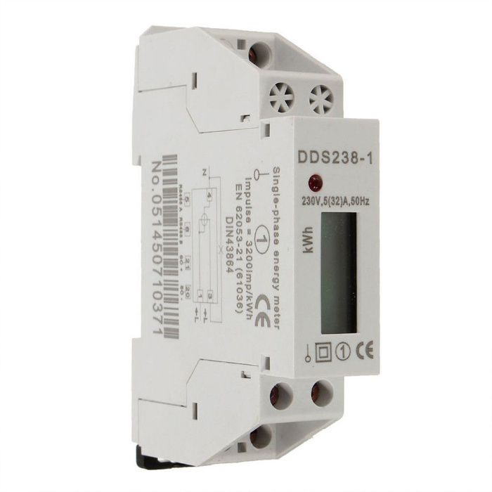 Contador digital KWH 220V AC DIN Rail