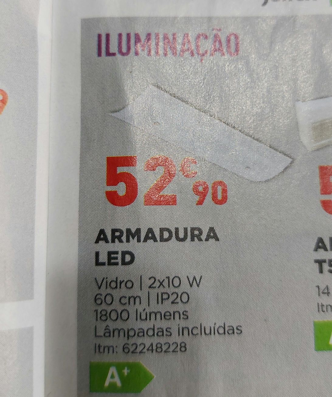 Vendo armação led com vidro fosco