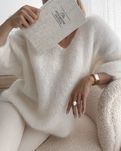 Sweter kremowy moherowy biały ecru kod moher premium
