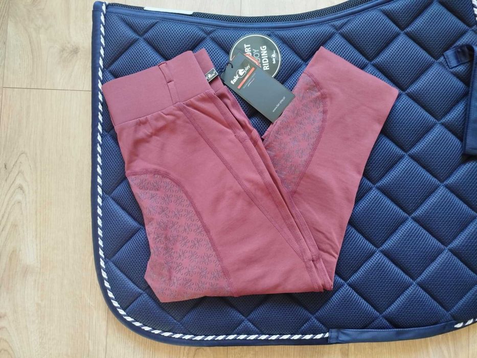 Breginsy jeździeckie ocieplane FP KINGA burgundowe, rozm. 36