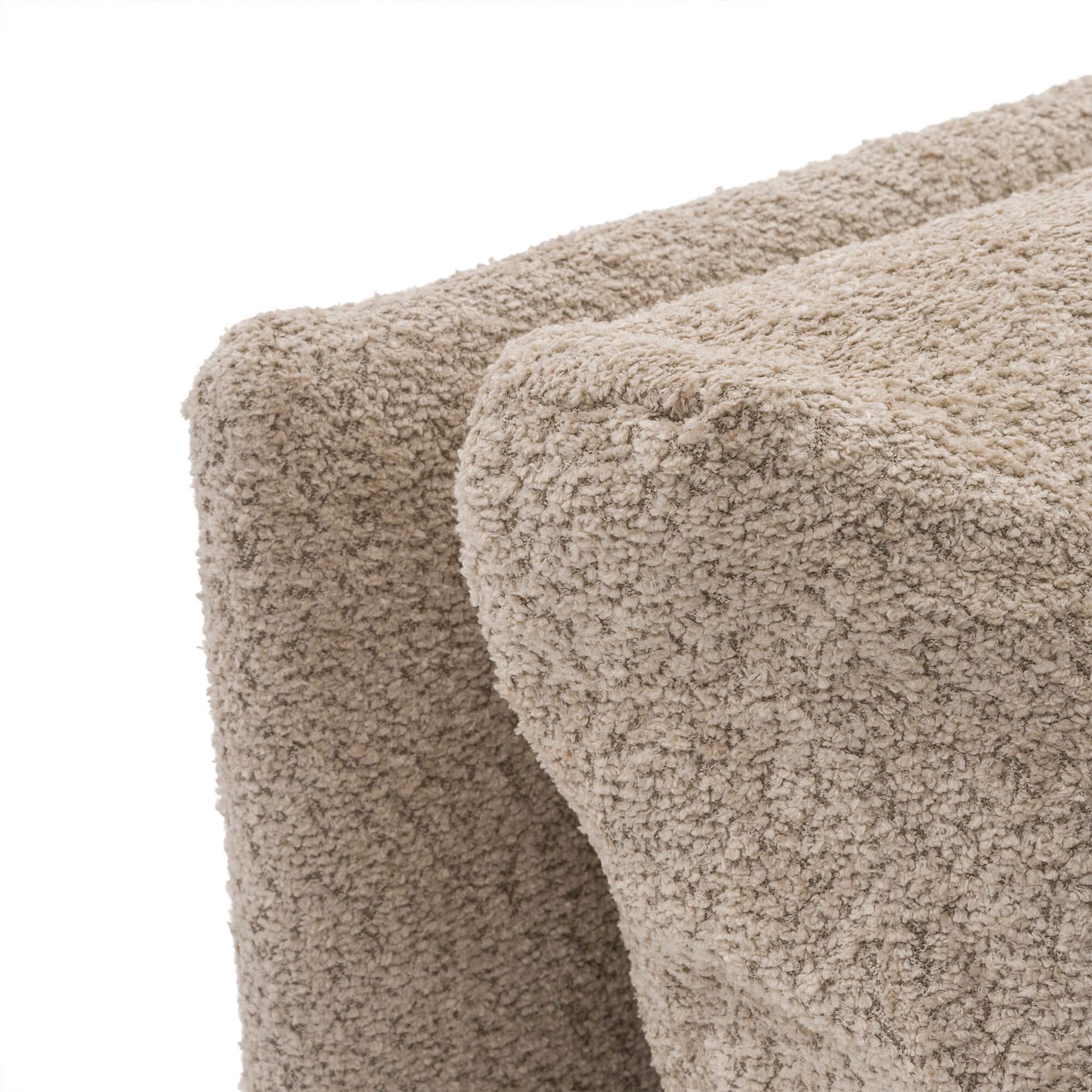 Sofa amerykanka MEG beżowa tkanina boucle