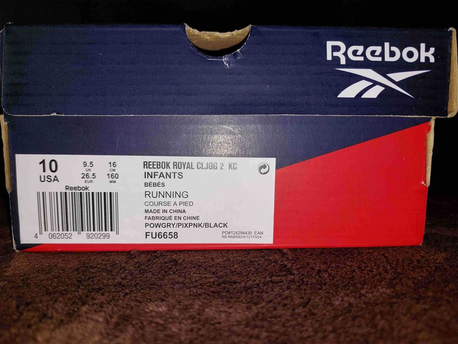 Buty dziewczynka adidasy Reebok rzepy z motywem r. 26.5EU wkł. 16cm