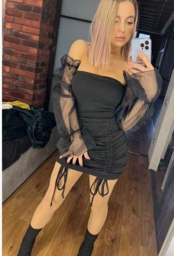 Sukienka Bodycon z siateczką Drawstring Dress 2022