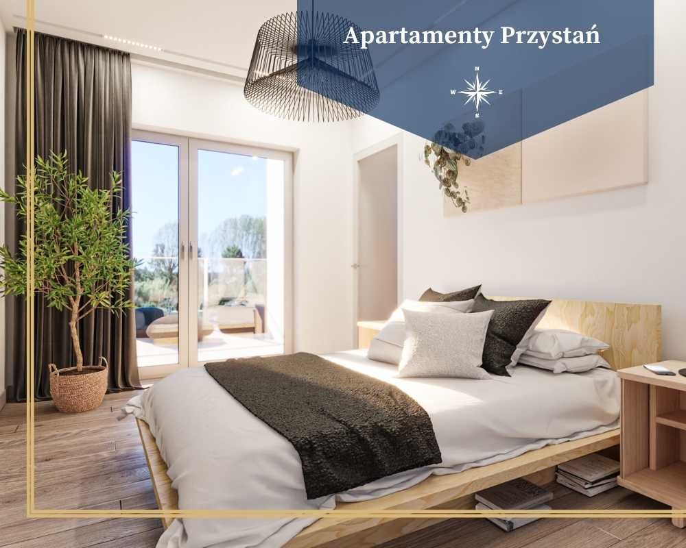 Mazury | Widok na jezioro | Nowe | 2-pok. mieszkanie 36,82 m² z taras