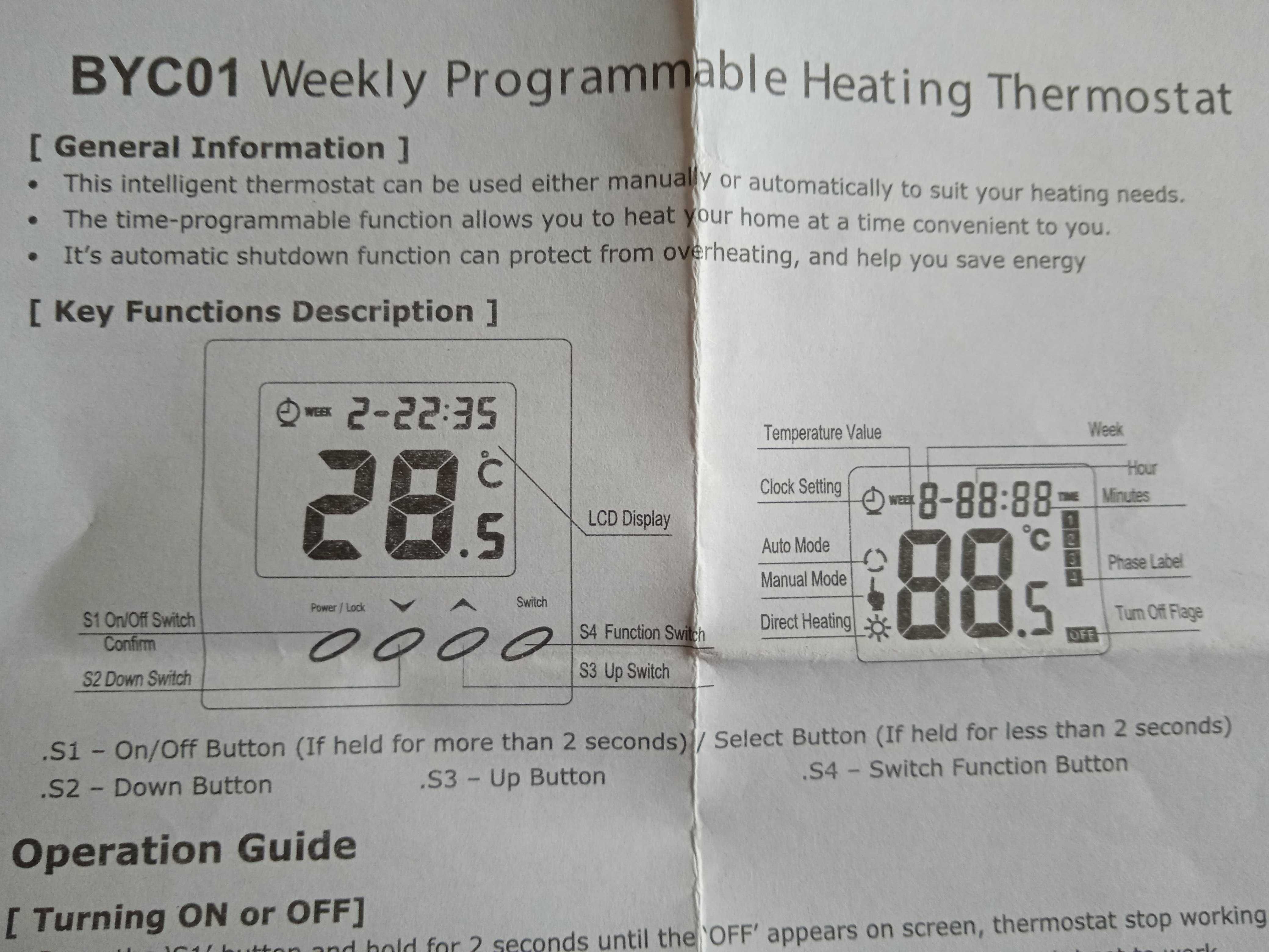 Termostat do ogrzewania podłogowgo, termoregulator