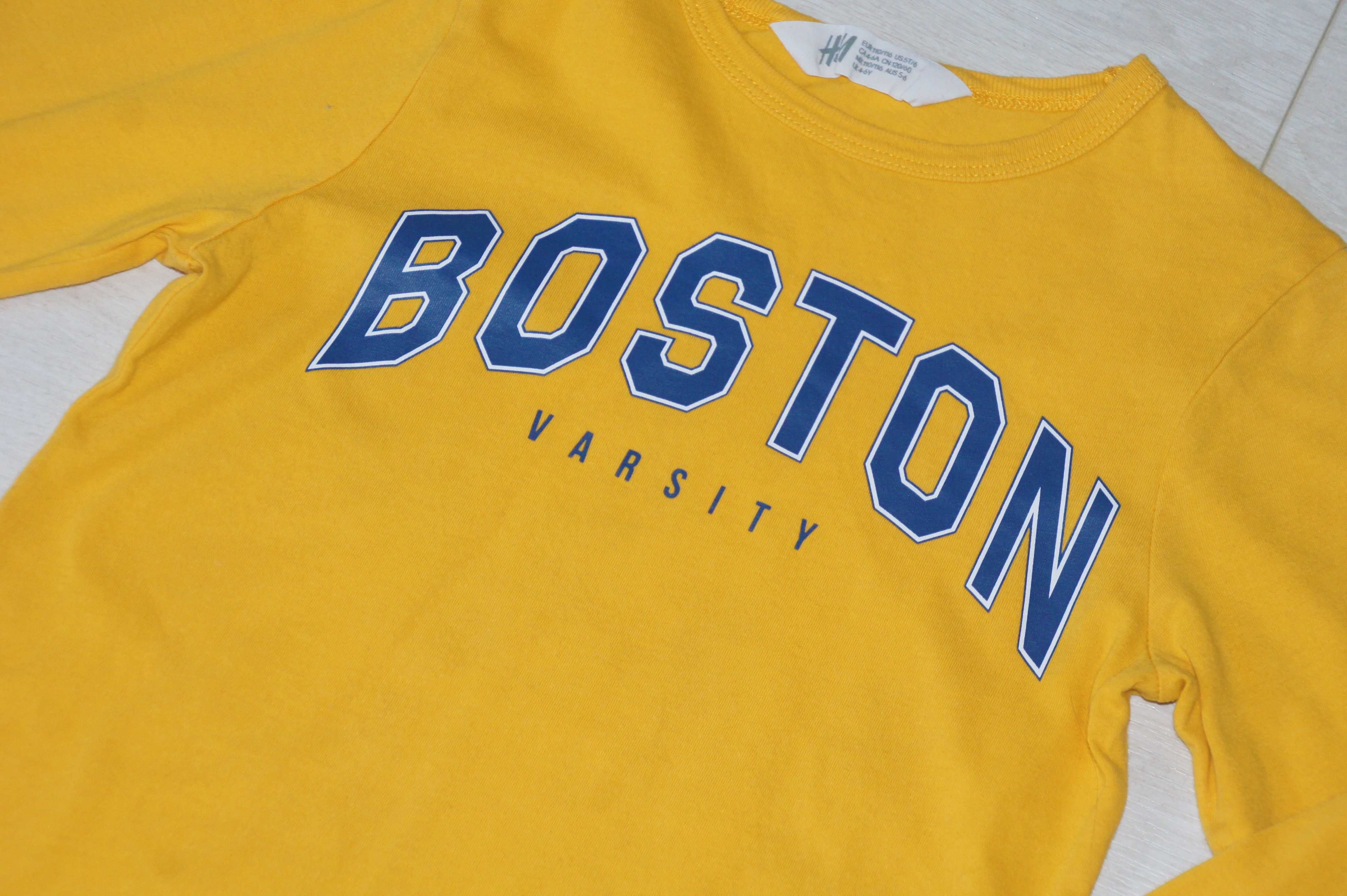 H&M żółta bluzeczka z długim rękawem BOSTON