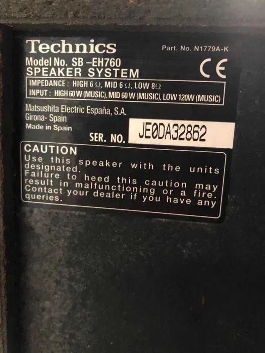 Aparelhagem Technics com Colunas e Subwoofer