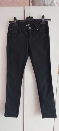 Spodnie jeansy rurki czarne 140