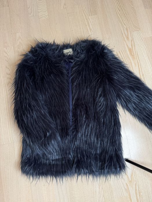 Шубка темно синя