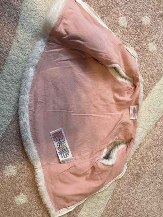 Kamizelka biala 74 bezrekawnik bialy futerko