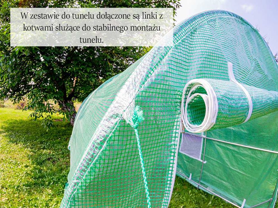 TUNEL FOLIOWY z zbrojoną folią 6x3m Foliak 18m2 SZKLARNIA FOLIÓWKA