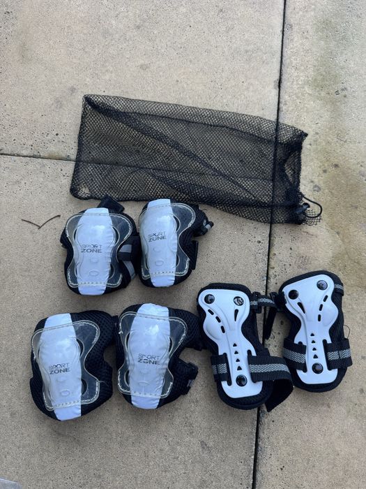 Conjunto Sport Zone joelheiras+cotoveleiras+protetor pulsos