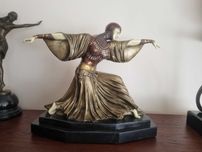 rzeźba tancerka z brązu D.H. CHIPARUS Thaïs - ART DECO