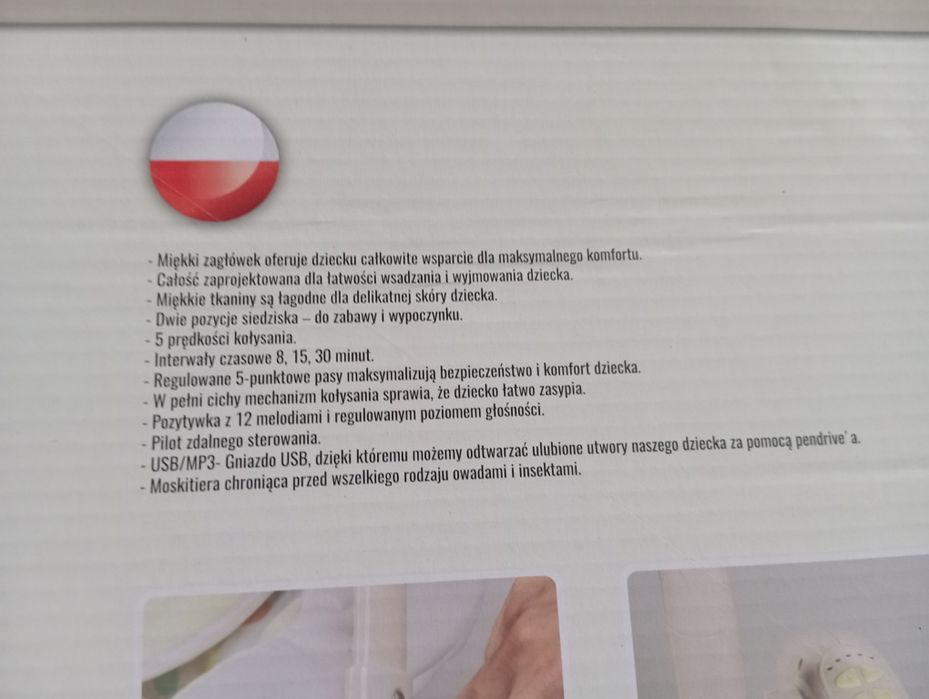 Huśtawka Bujaczek dla niemowlaka