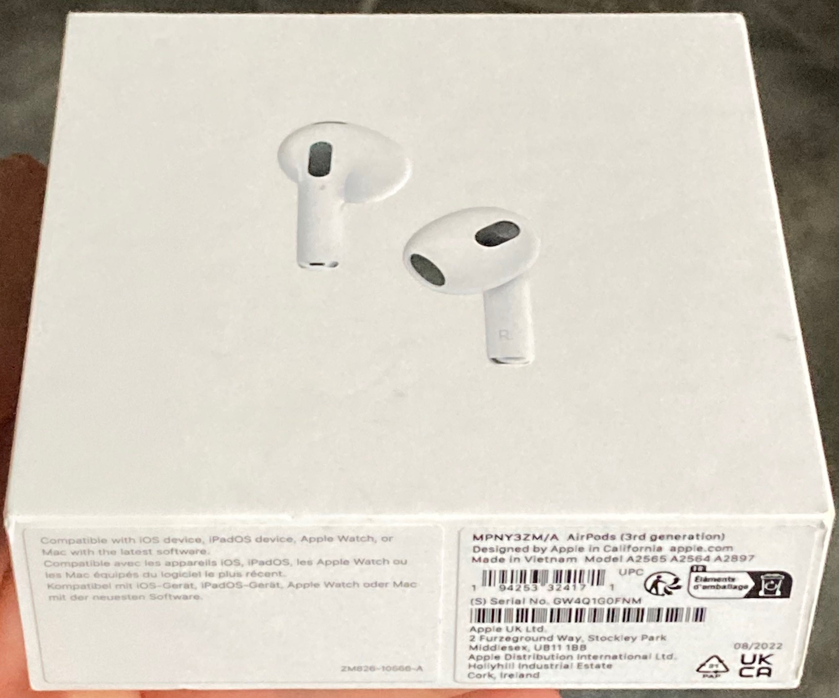 Słuchawki Airpods 3 gen, 1 rok Gwarancji Apple