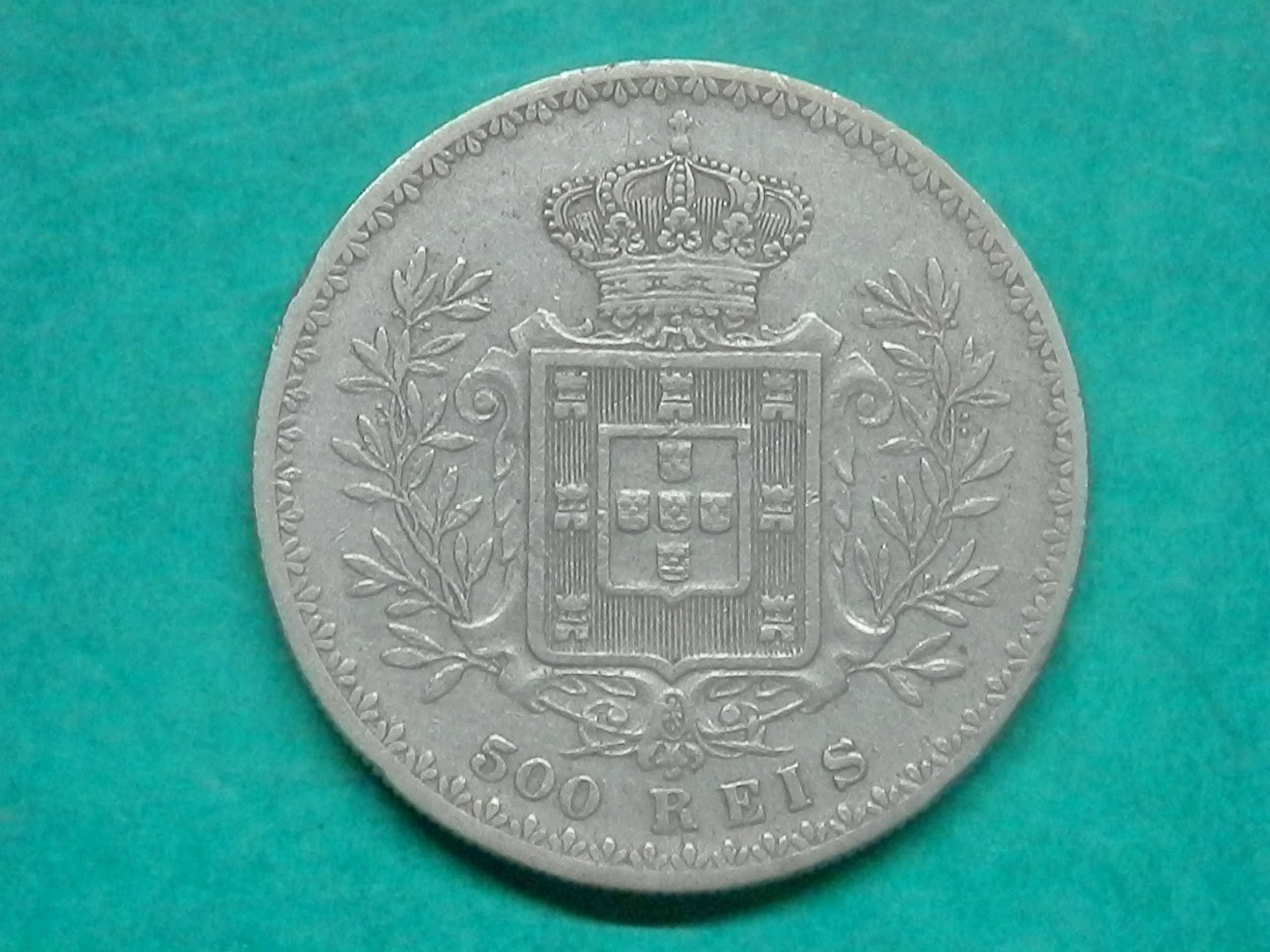 991 - Carlos I: 500 réis 1896 prata, por 12,00