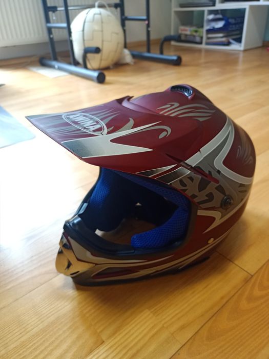 Kask Awina na Quada Młodzieżowy, dla nastolatka Czerwono Niebieski