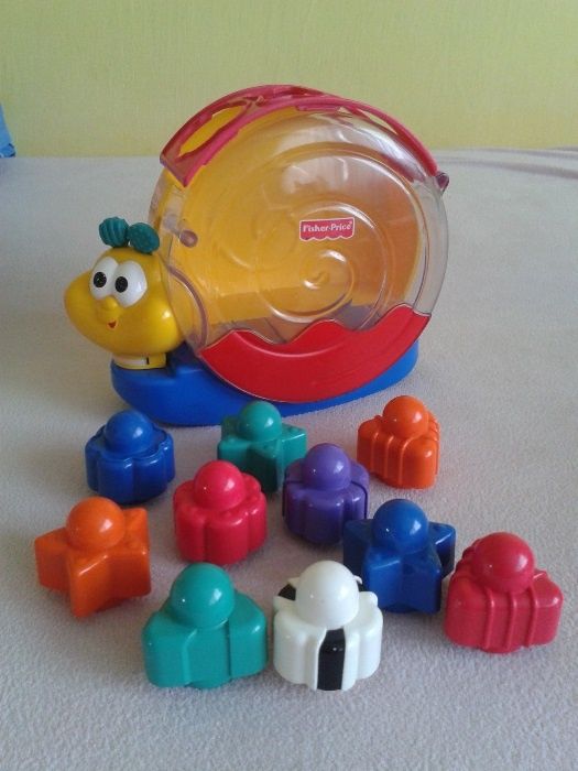 Fisher Price miś,ślimak,sorter+nad łóżeczko,grzechotka