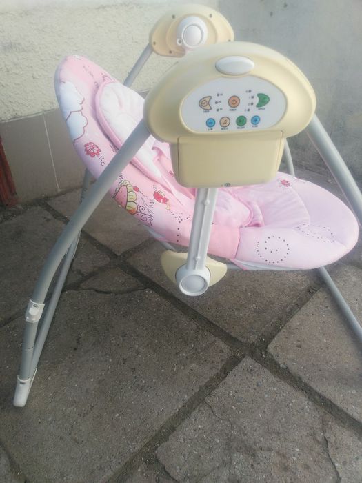 Электрическая укачивающая  качеля,шезлонг. детская.