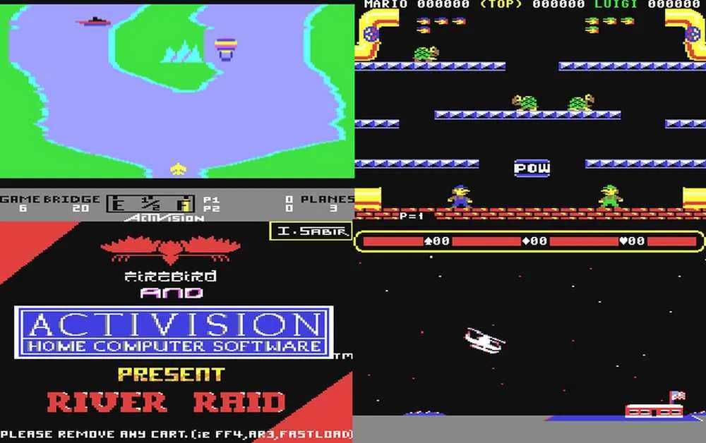 C64 Commodore C64 Kartridż z 9 super grami. River Raid