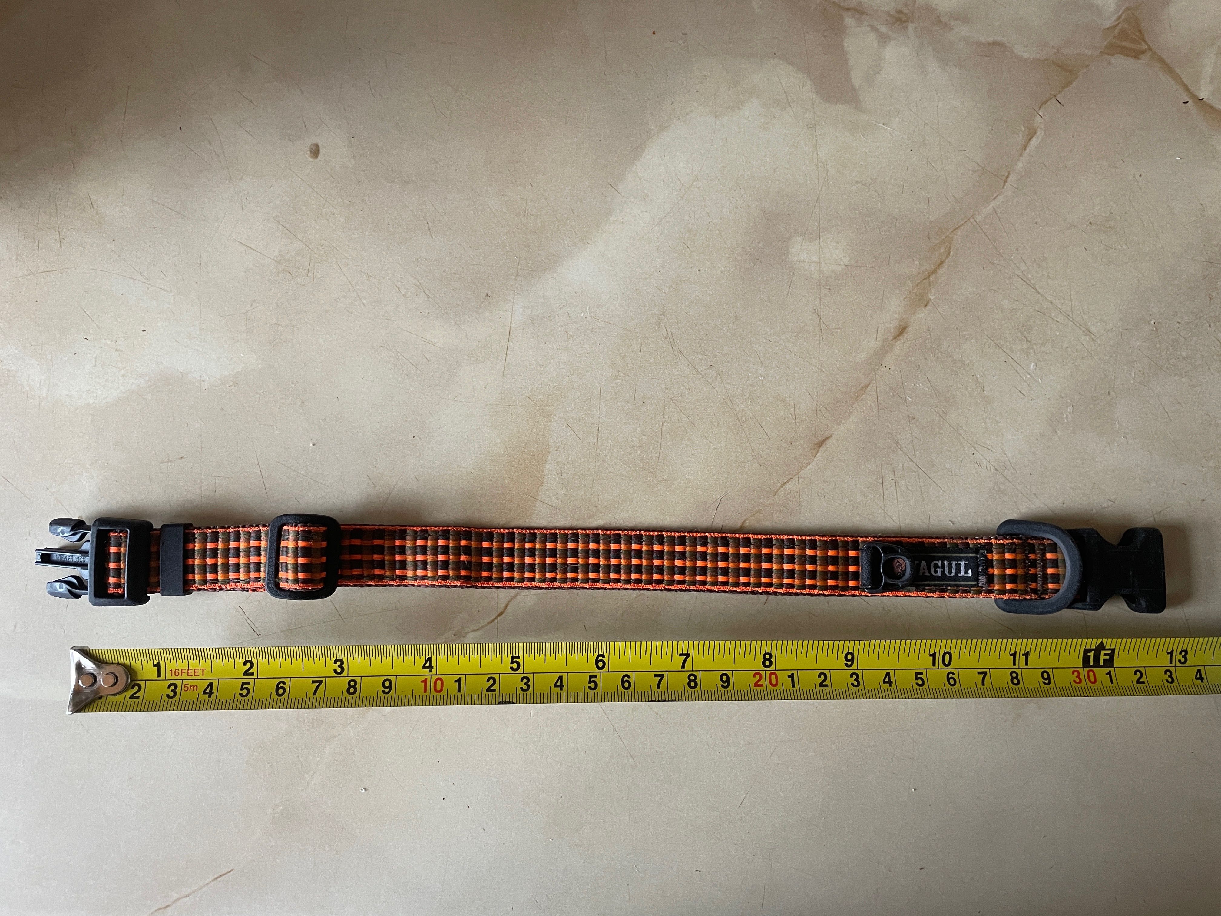 Obroża Jagul Geo Melange 2 cm (25 -34 cm) z zawieszką na adresówkę