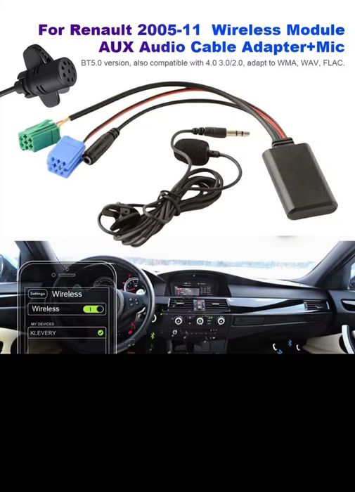 Aux Renault Megane 2 Scenic Bluetooth