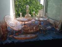 Рюмки графини посуд цветное карамельное стекло, СССР.