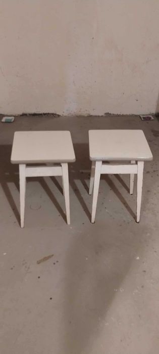 Taborety z czasów PRL - 2 sztuki