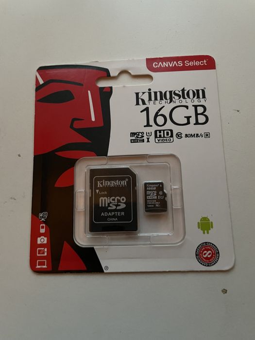 16 GB kingston Karta Pamieci +Adapter Nowa